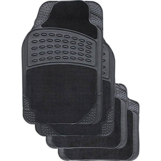 Car Floor Mats - Set of 4, Black