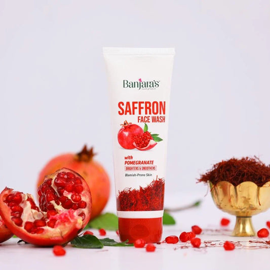 SAFFRON FACE WASH WITH POMEGRANATE  - BLIMISH PRONE SKIN  -50ML