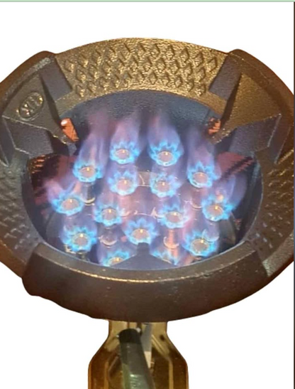 High Pressure 15-Pin Gas Burner Stove WITH HOSE AND REGULATOR