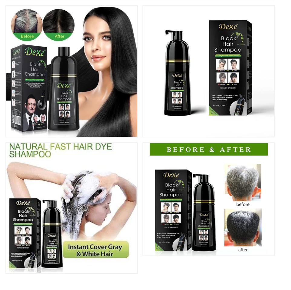 DEXE HAIR COLOR SHAMPOO BLACK 400ML