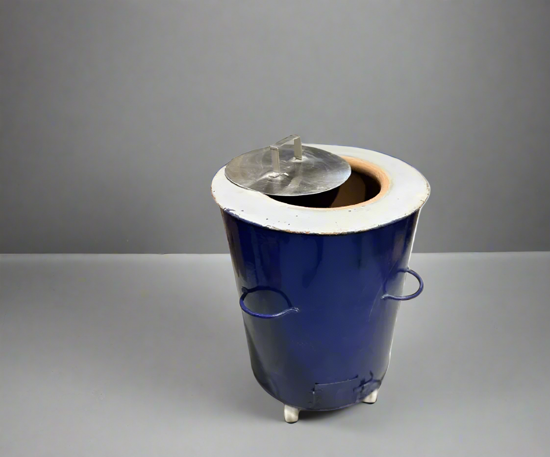 Charcoal Clay Drum Tandoor with wheels
