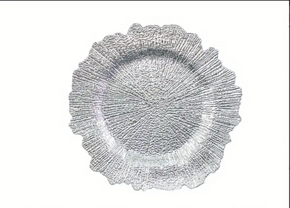 CHARGER PLATES 6PCS SET SILVER 31CM