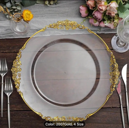 CHARGER PLATES 6PCS SET GOLD 31CM