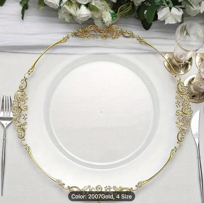 CHARGER PLATES 6PCS SET GOLD 31CM