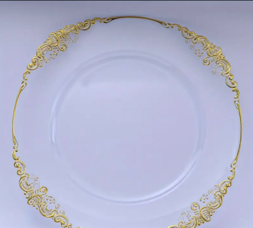 CHARGER PLATES 6PCS SET GOLD 31CM