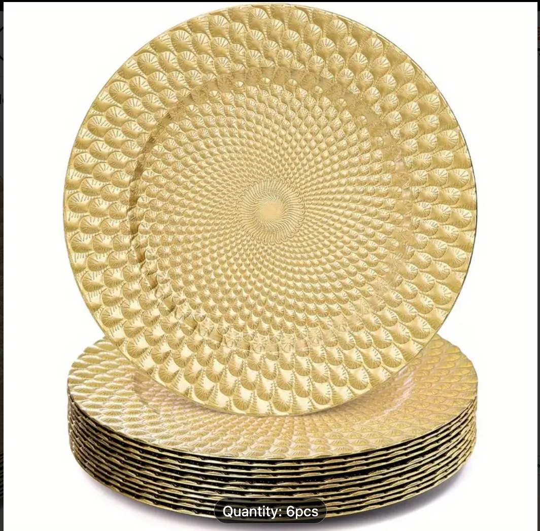 CHARGER PLATE GOLD 31CM