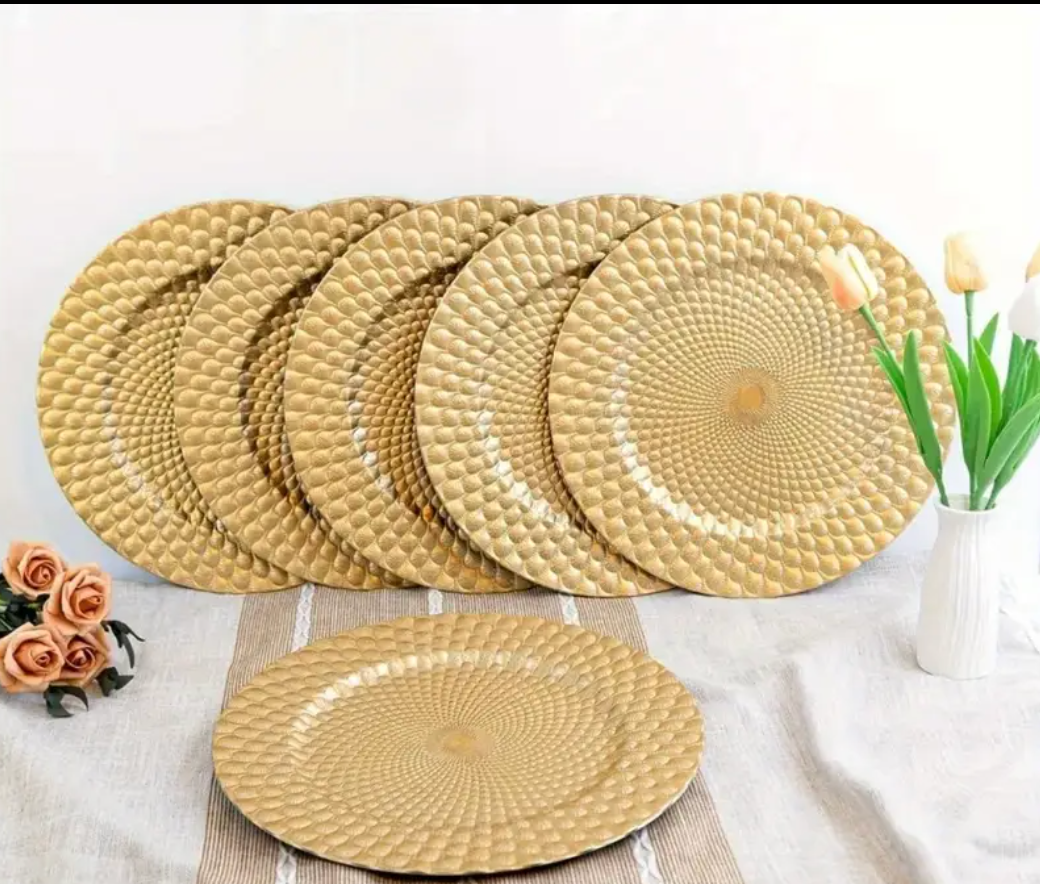 CHARGER PLATE GOLD 31CM