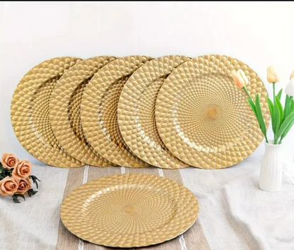 CHARGER PLATE GOLD 31CM