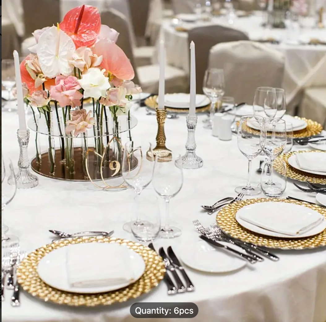 CHARGER PLATE GOLD 31CM