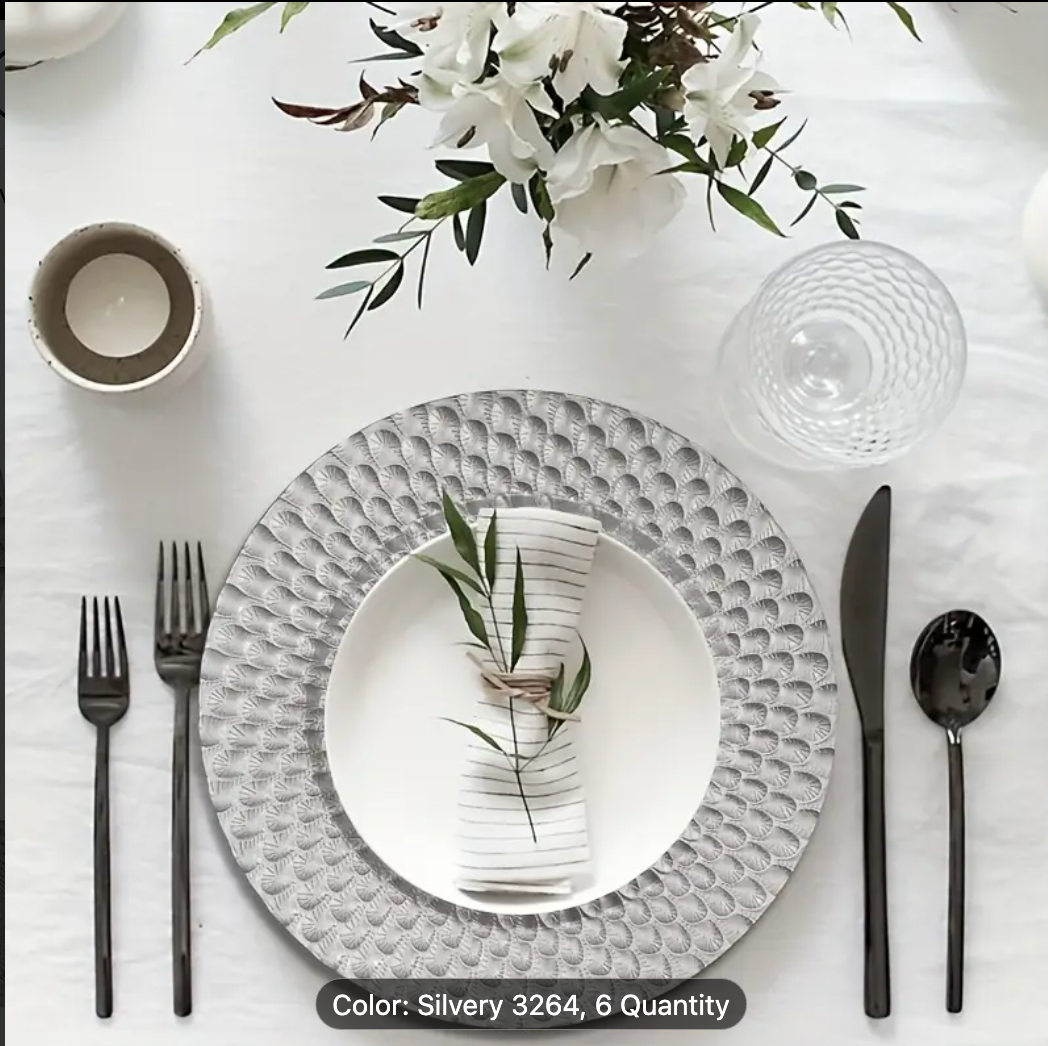 CHARGER PLATE SILVER 31CM