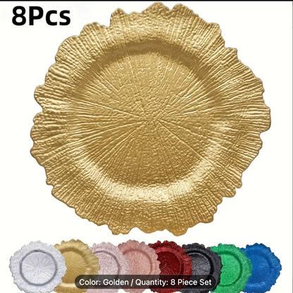 CHARGER PLATES 6PCS SET GOLD 31CM