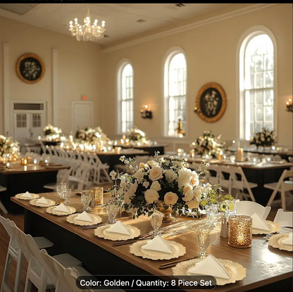 CHARGER PLATES 6PCS SET GOLD 31CM