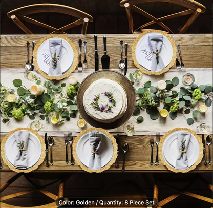 CHARGER PLATES 6PCS SET GOLD 31CM