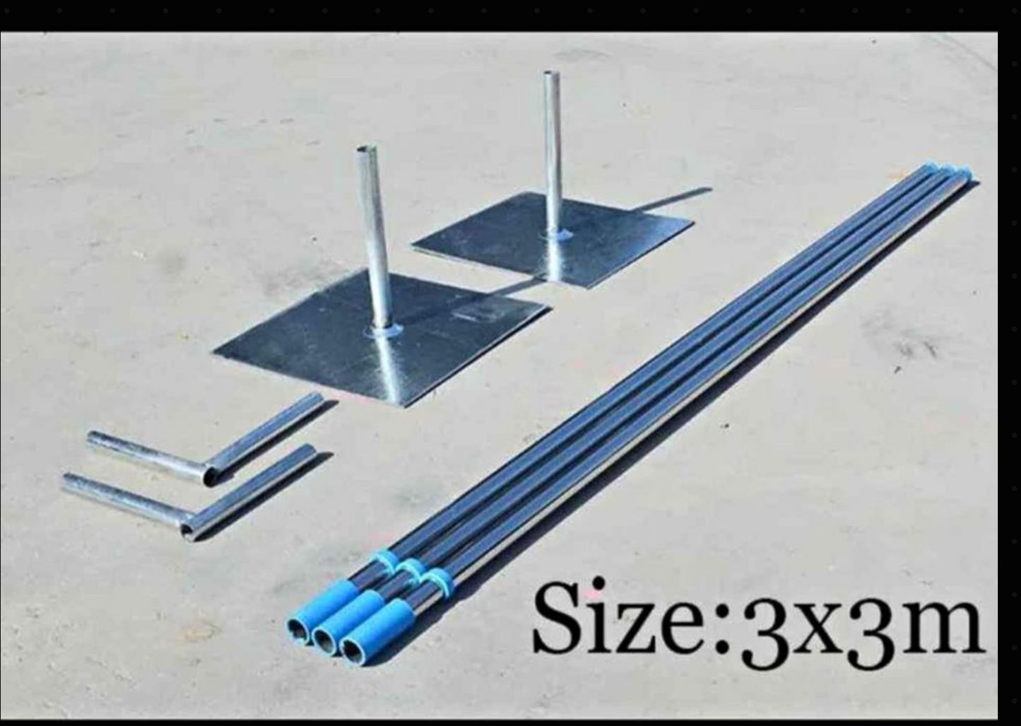 BACKDROP STAND GALVANISED STEEL 3/3 MTRS