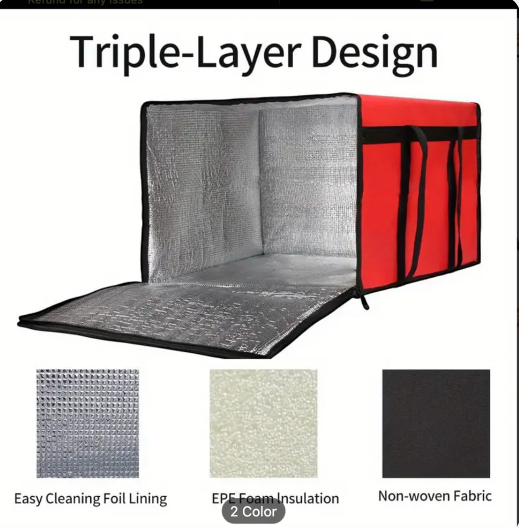 PIZZA DELIEVERY BAG INSULATED XL SIZE 91L