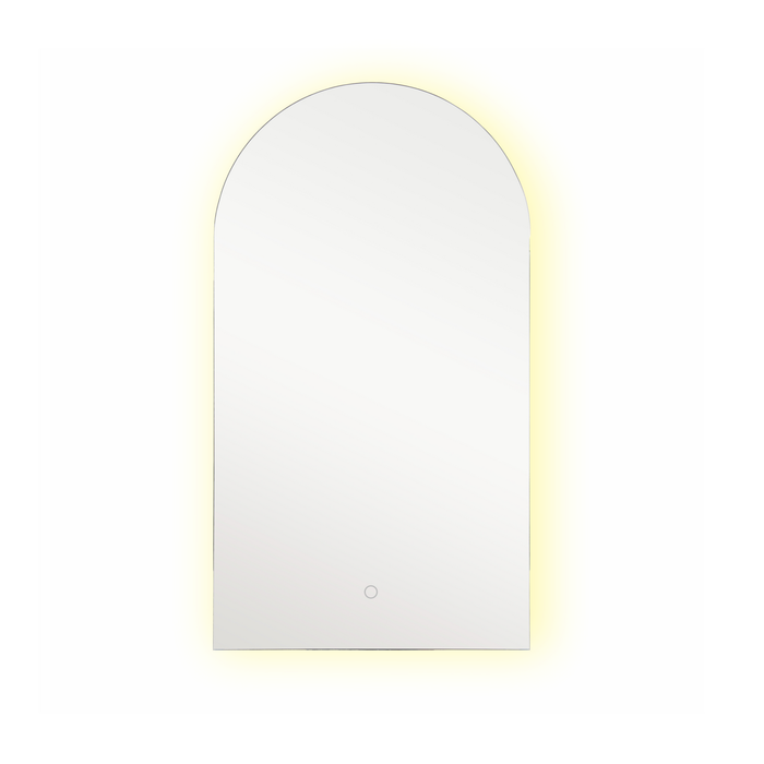 Barelli 900 x 500mm Frameless Rear Lit Arch LED Mirror
