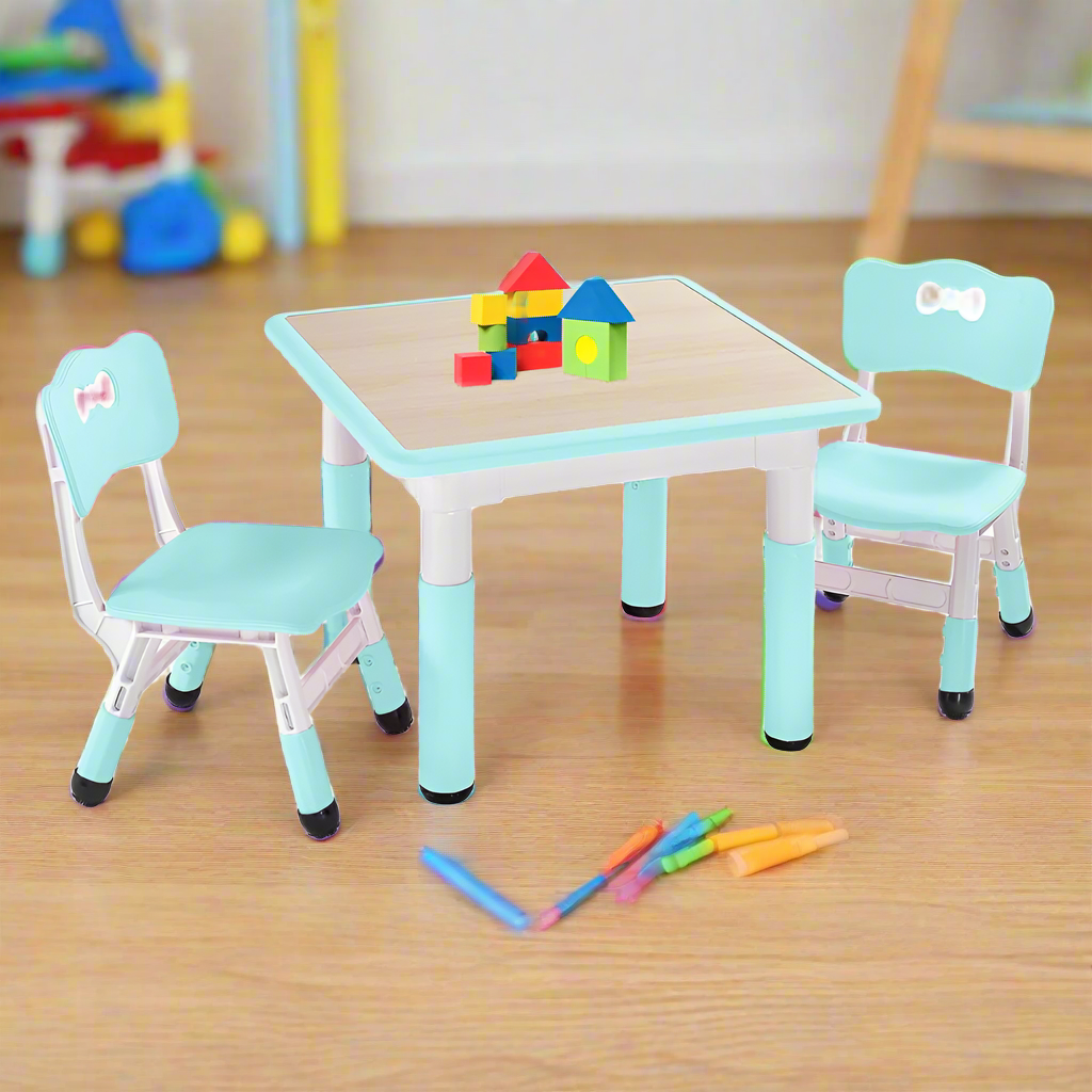 3 Level Height Adjustable Table and Chair Set for Kids