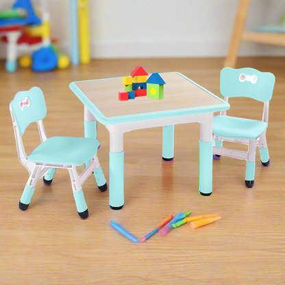 3 Level Height Adjustable Table and Chair Set for Kids