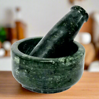 Marble Manual Garlic Spice Tamping Rammer Mortar Pestle Mill Grinder