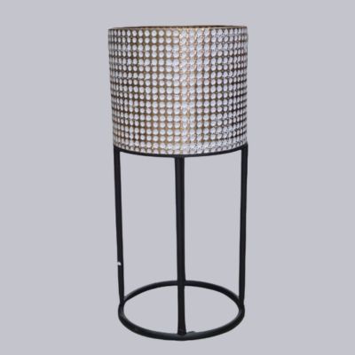 Plant Stand Gold with White Dots 65cm