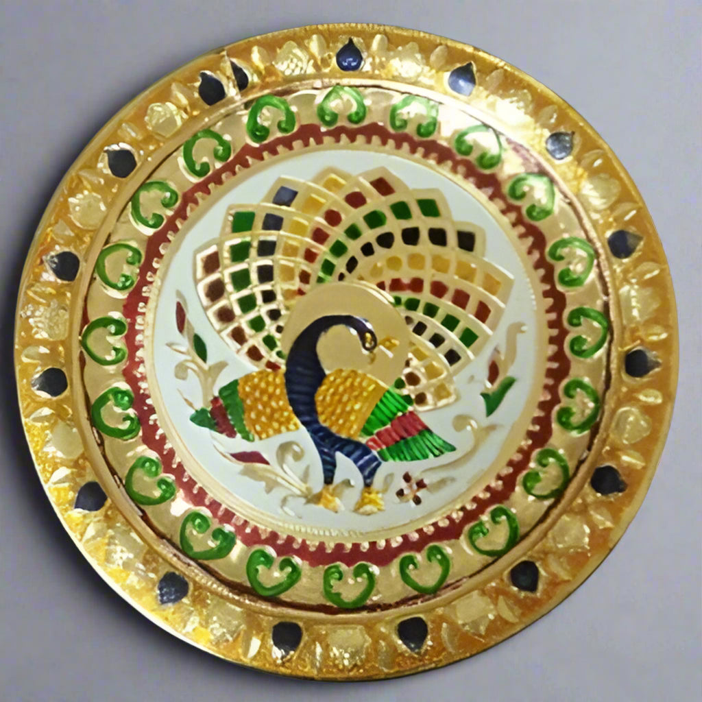 Pooja Thali 11.5 inch Colorful