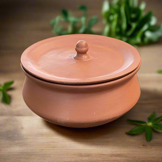 Clay Pot with Lid 16cm