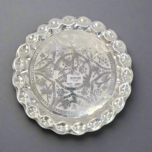 Pooja Thali Silver Colour