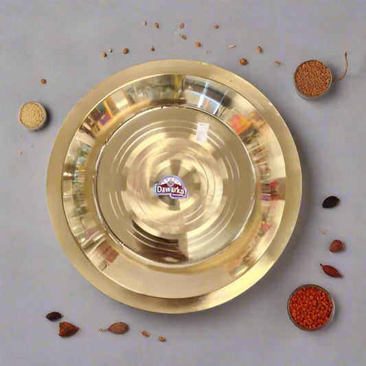 Pooja Thali Gold Colour