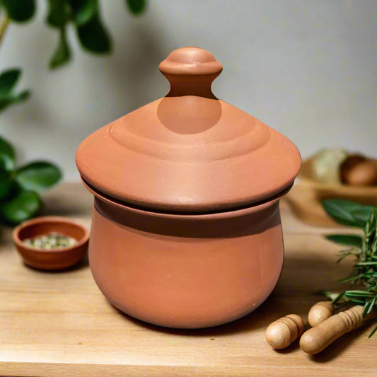 Clay Pot with Lid 13cm