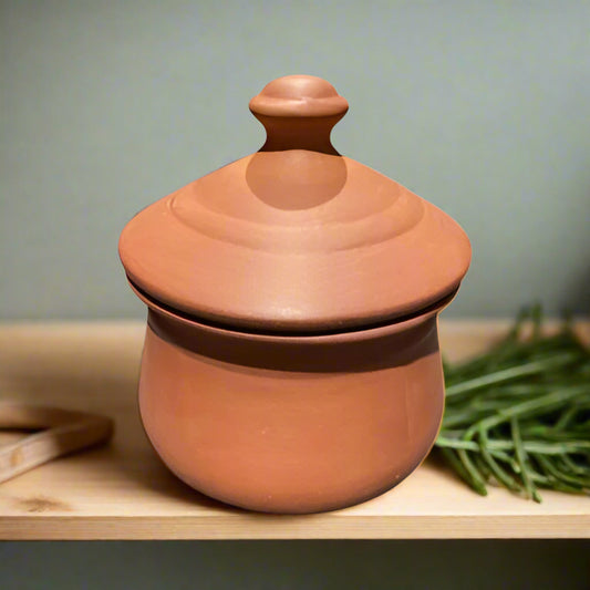 Clay Pot with Lid 16cm