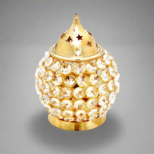 Crystal Deep Diya Oval Shape 20cm