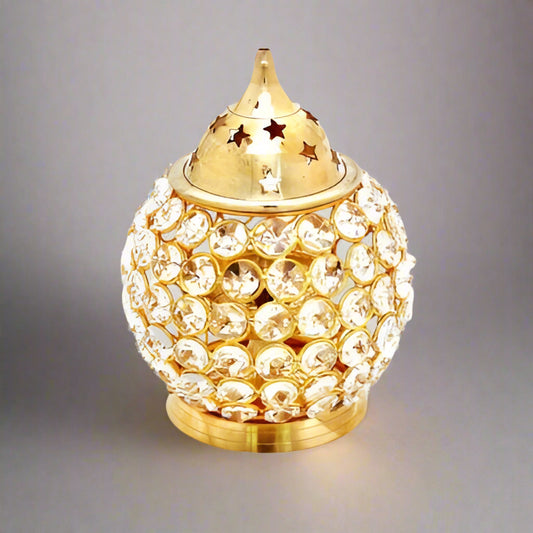 Crystal Deep Diya Oval Shape 11cm