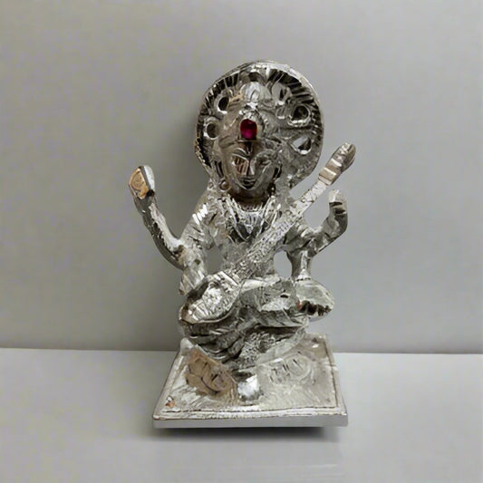Saraswati Statue - 7.5 by 14.5 cm