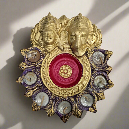 Diya Lakshmi Ganesha 7 by 8 Inch