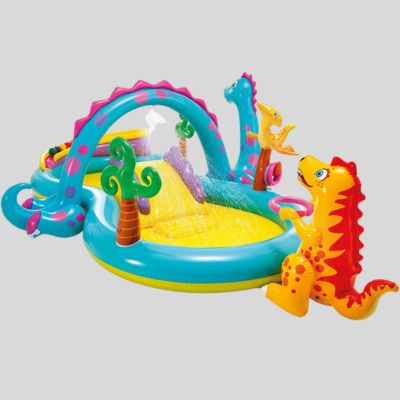 Dinoland Inflatable Play Centre Paddling Pool & Water Slide
