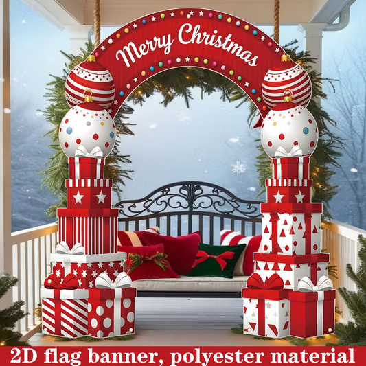 1pc Christmas Party Decoration Banner - 179.83cm x 199.9cm