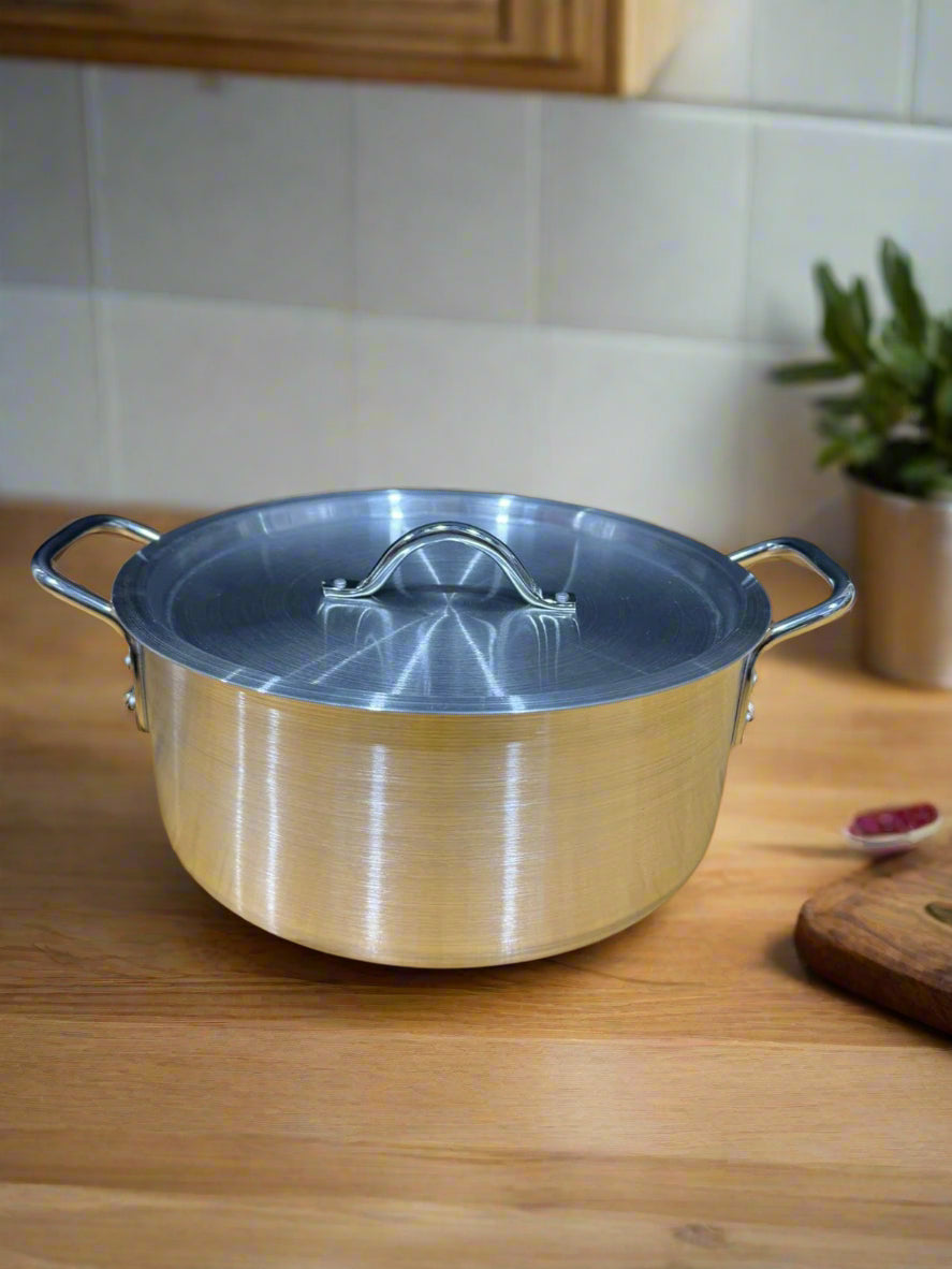 5 set Aluminum Pots with Lids 26CM - 42.5CM Commercial/Domestic