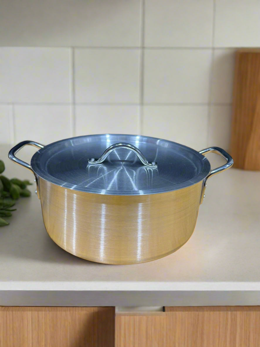 5 set Aluminum Pots with Lids 26CM - 42.5CM Commercial/Domestic