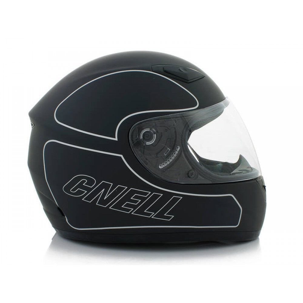 Motorbike Helmet Motorcycle Biker CNELL XS Yellow Racing Stripes