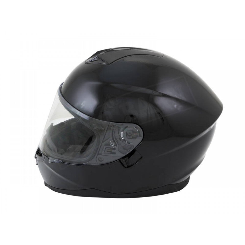 Motorbike Helmet Shiny Black Double Visor XL 61-62cm CNELL