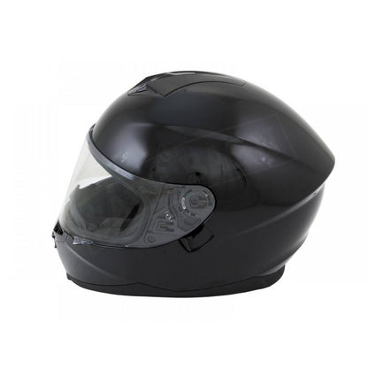 Motorbike Helmet Shiny Black Double Visor XL 61-62cm CNELL