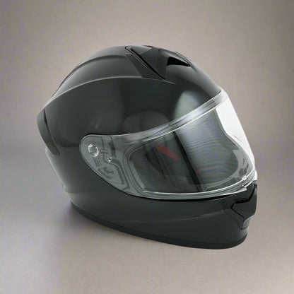 Motorbike Helmet - Gloss Black - X Large 61-62cm | Full-Face Motorcycle Helmets