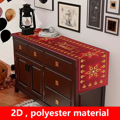 1pc 2D Happy Diwali Festival Tablecloth