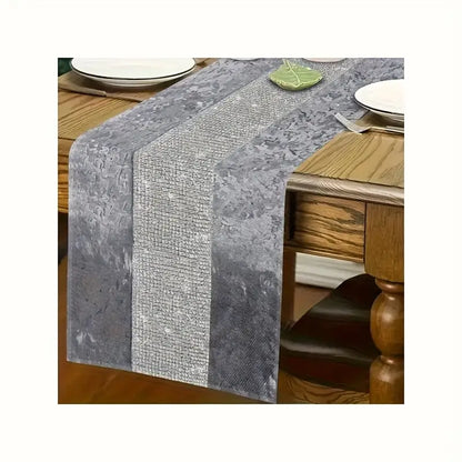 1pc Elegant Marble-Print Tablecloth