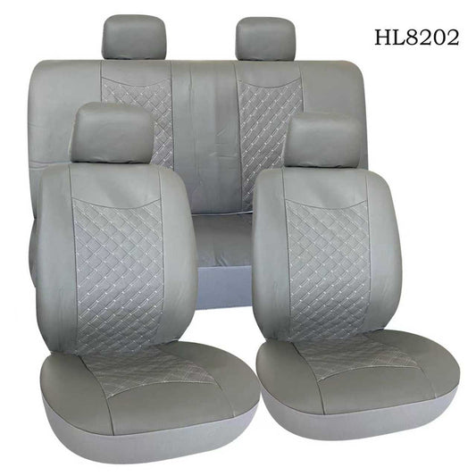 PU Car Seat Covers - GRAY FULL SET