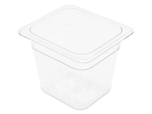 1/6GN 150mm Gastronorm Pan - Clear Polycarbonate - Food Grade