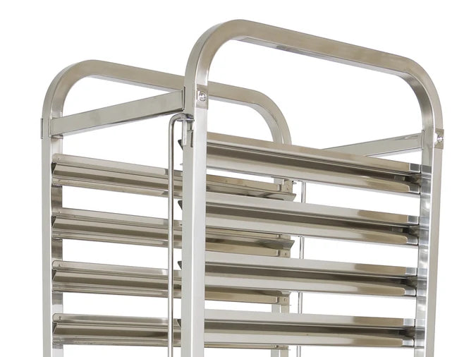 Mobile Bakers Rack 16" Tray x15 | 1.7m Tall + Wheels | Commercial Bakery Racks