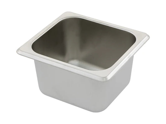 1/6 Gastronorm Steam Pan 100mm Stainless Steel Dish