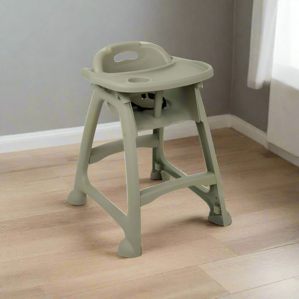 Baby High Chair with Tilting Dinner Tray - Heavy Duty Plastic Build