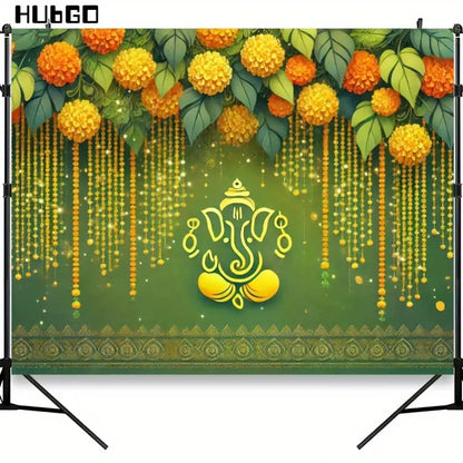 Traditional Ganesha Festival Backdrop NO 6